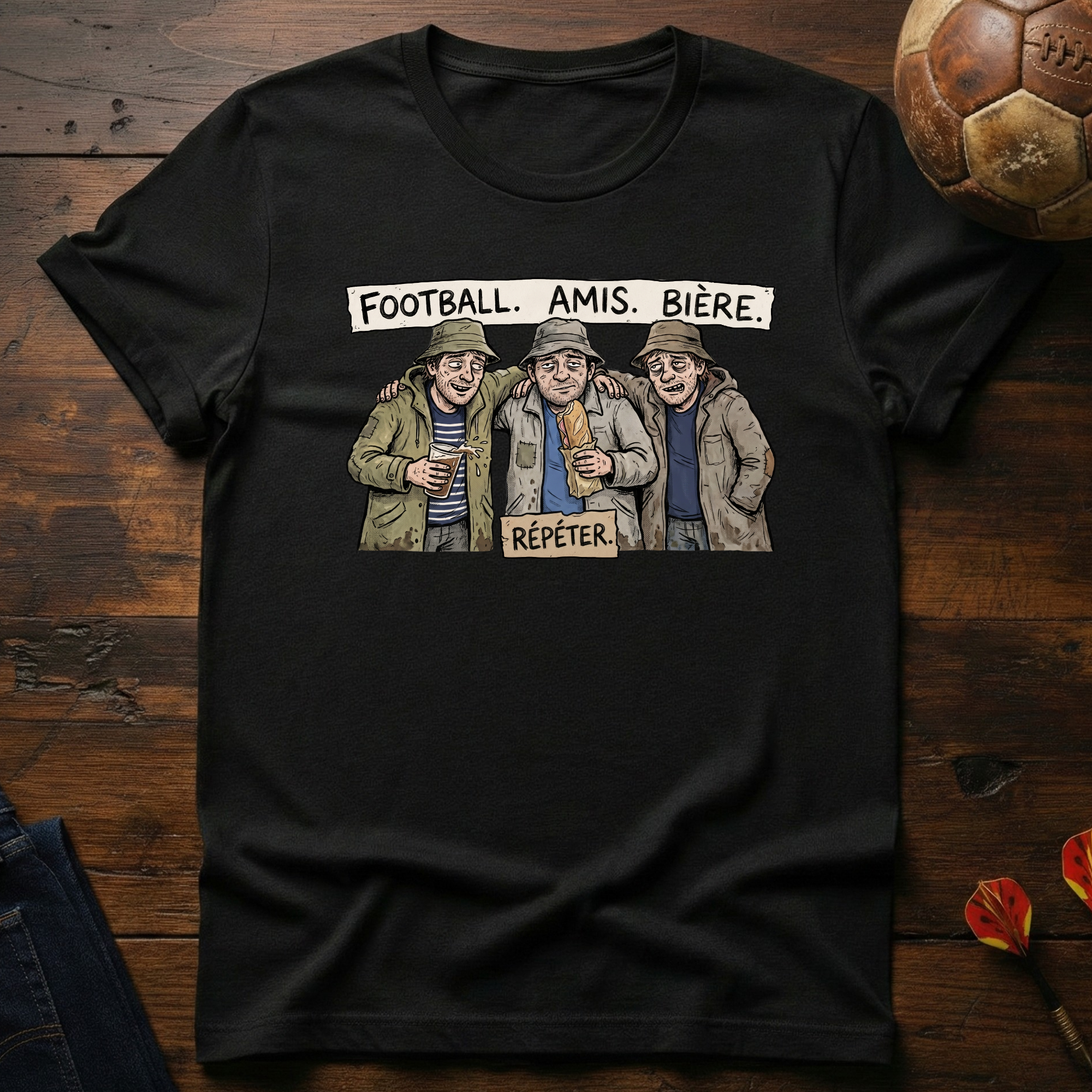 Football, Amis, Bière T-Shirt