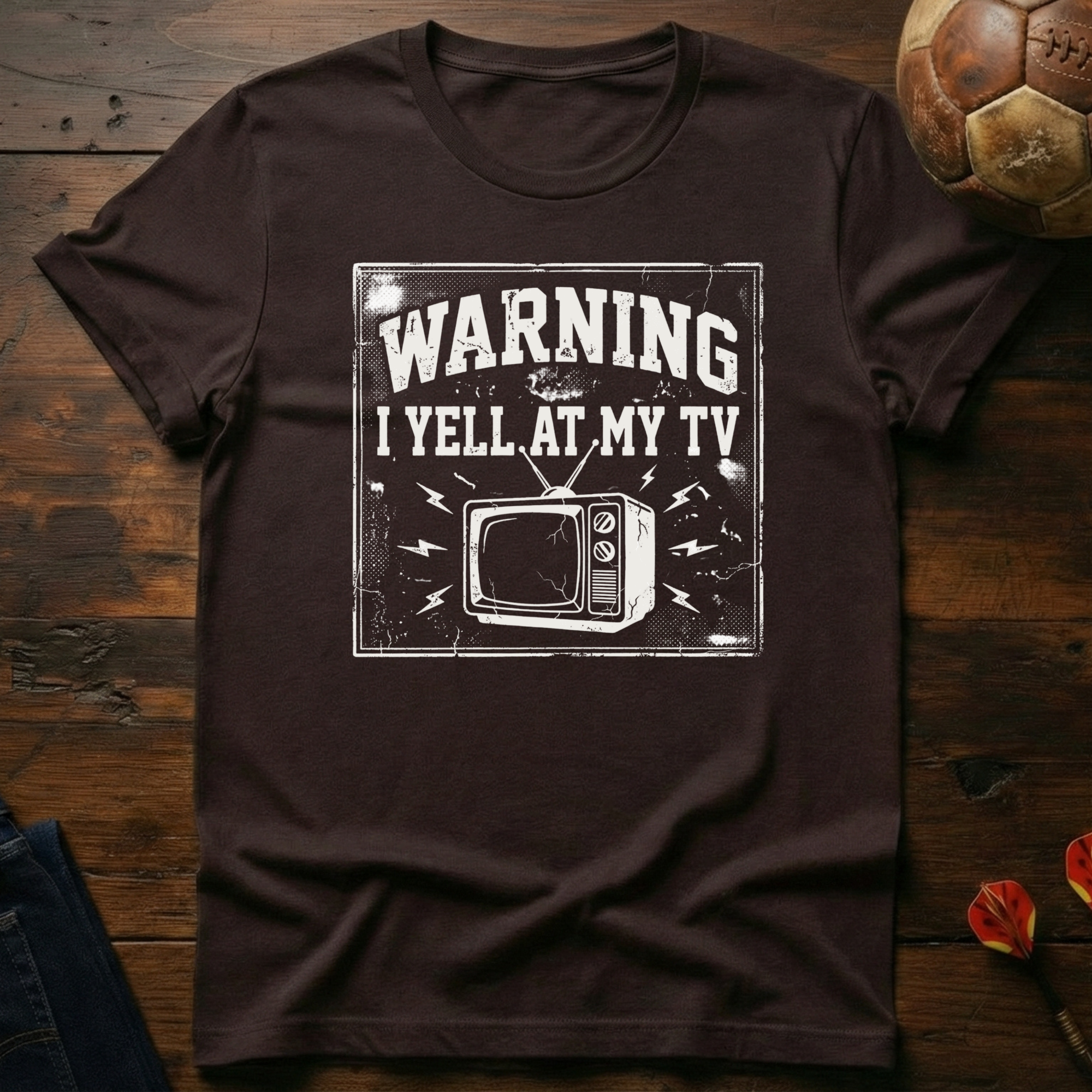 Warning: I Yell At My Tv T-Shirt