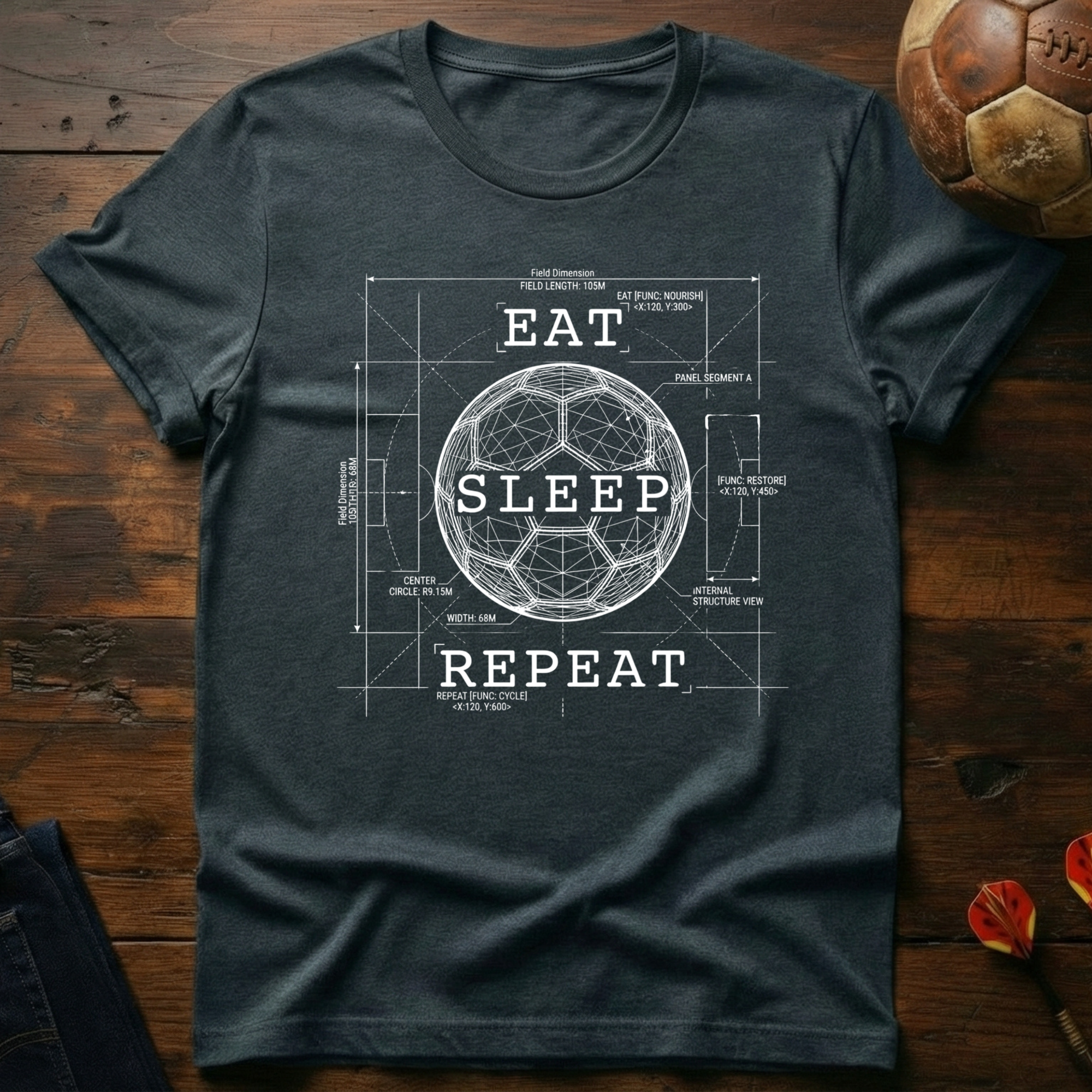 Eat Sleep Repeat Lines T-Shirt