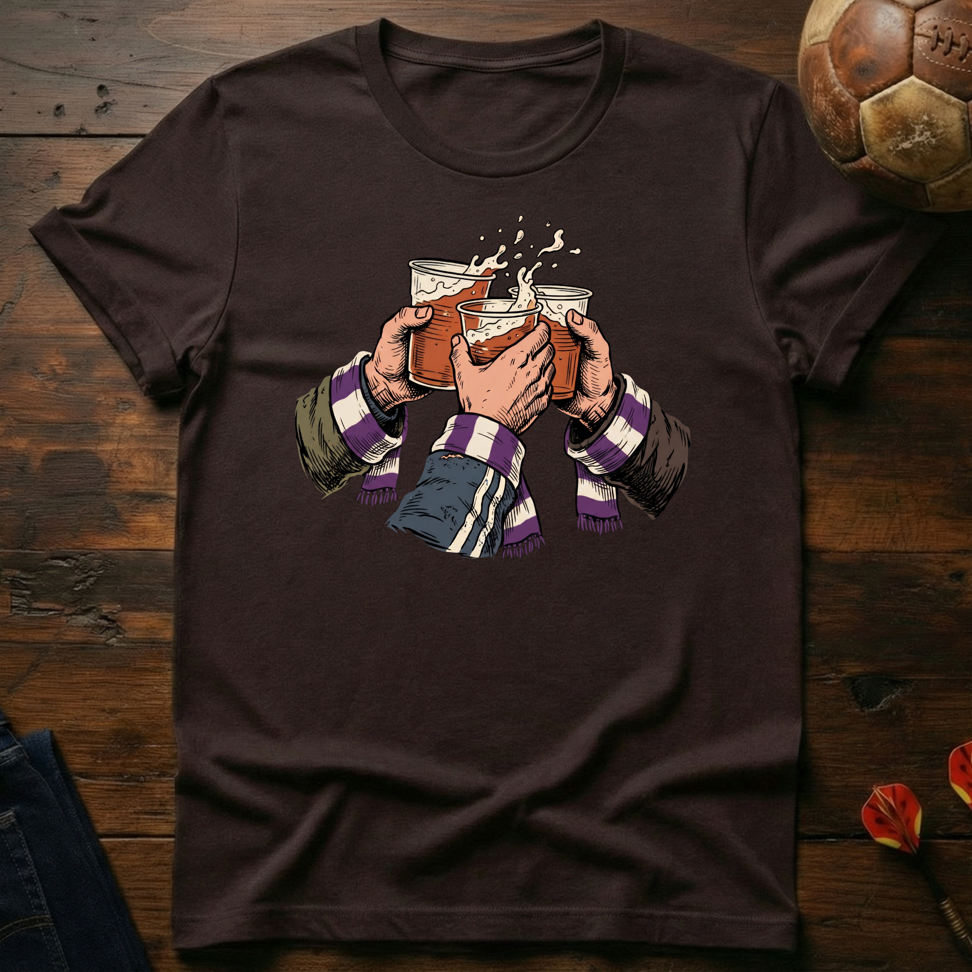 Cheers! Purple - White T-Shirt