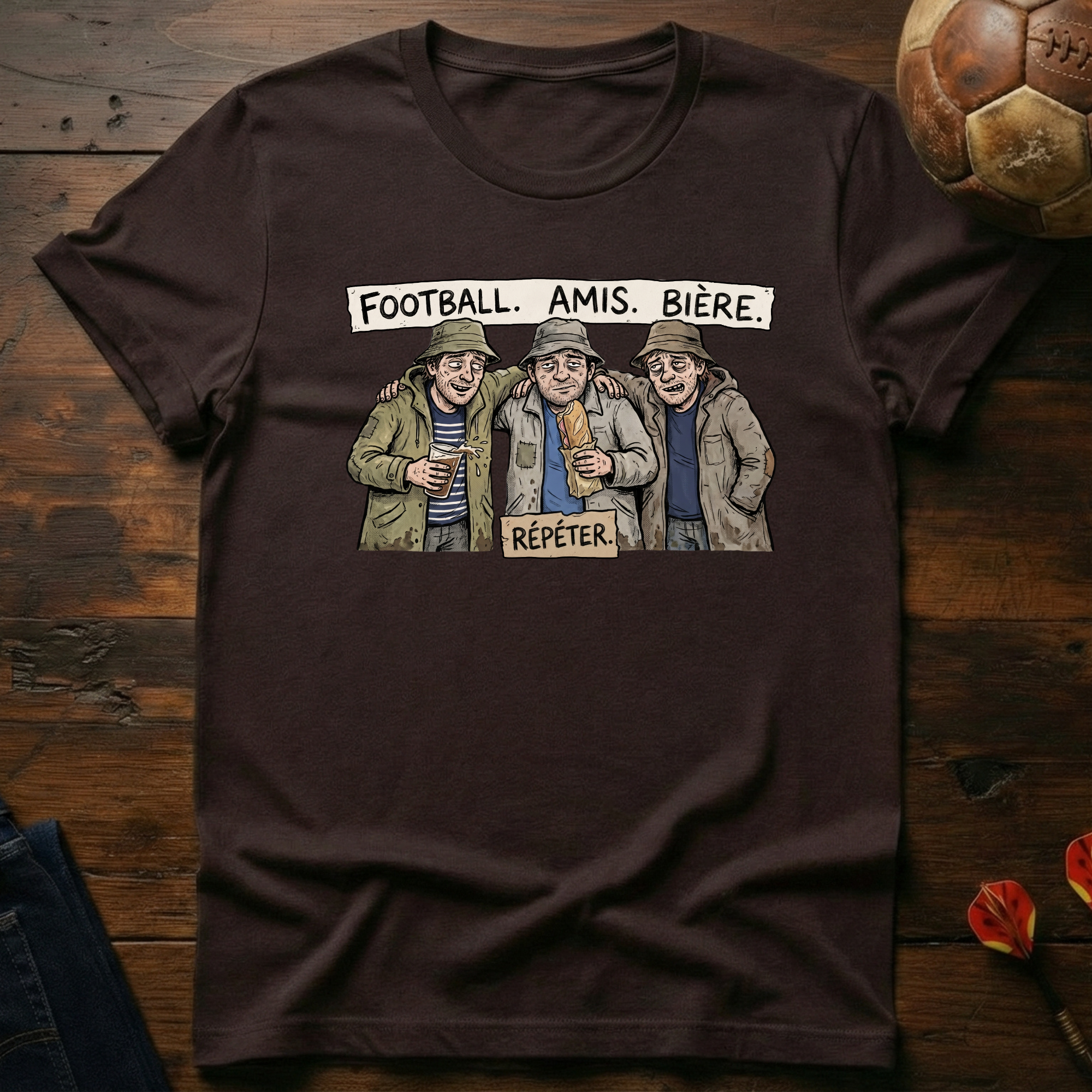 Football, Amis, Bière T-Shirt