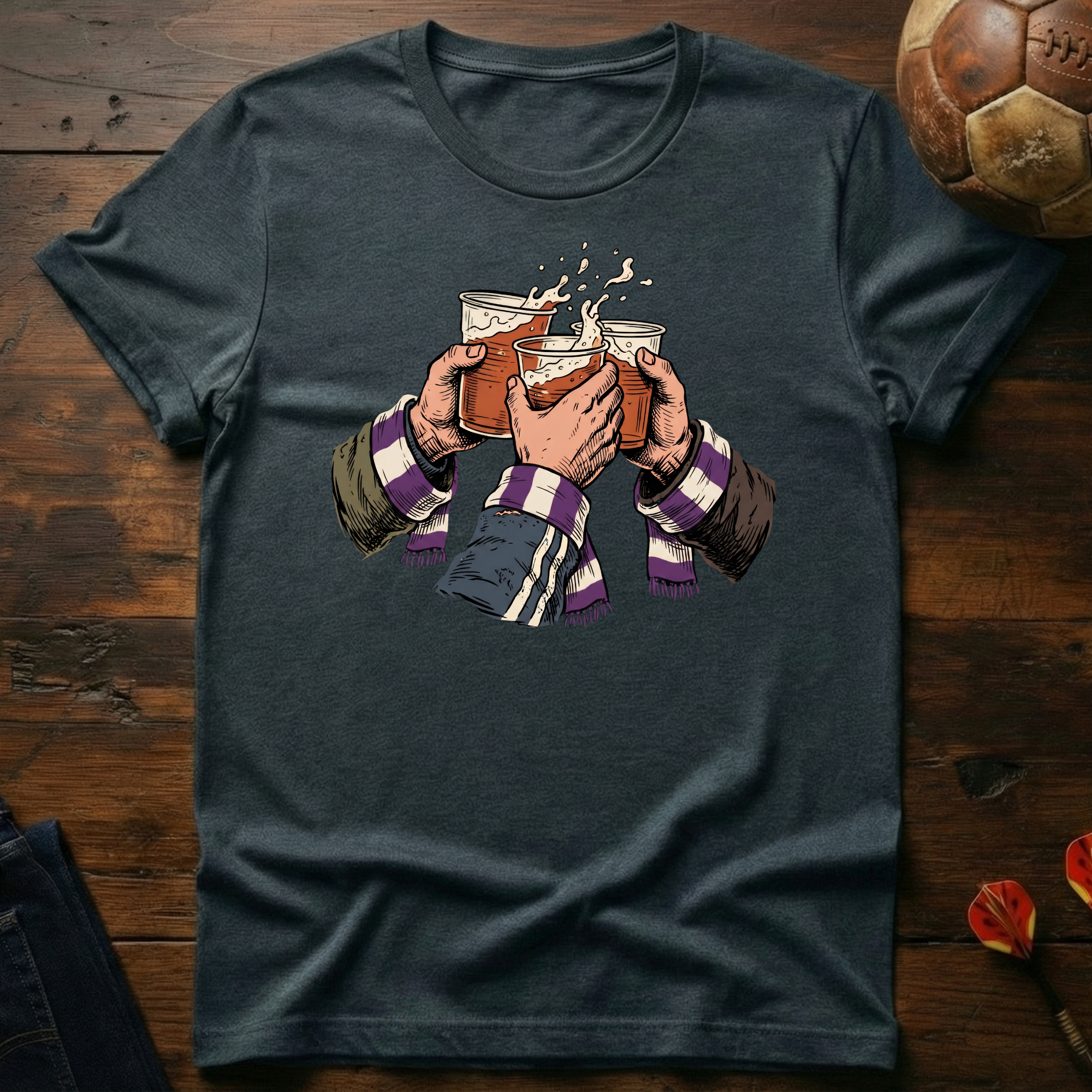 Cheers! Purple - White T-Shirt