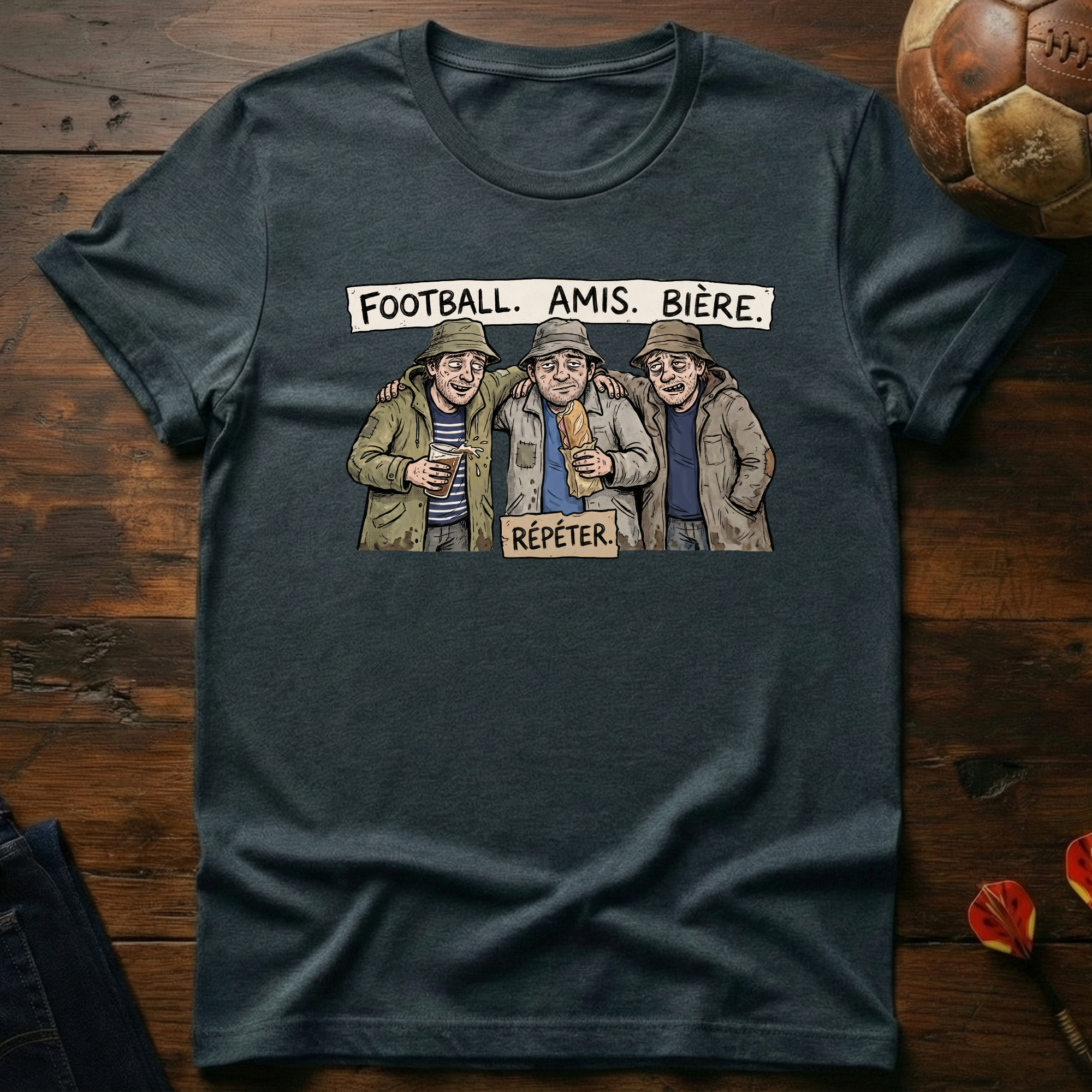 Football, Amis, Bière T-Shirt