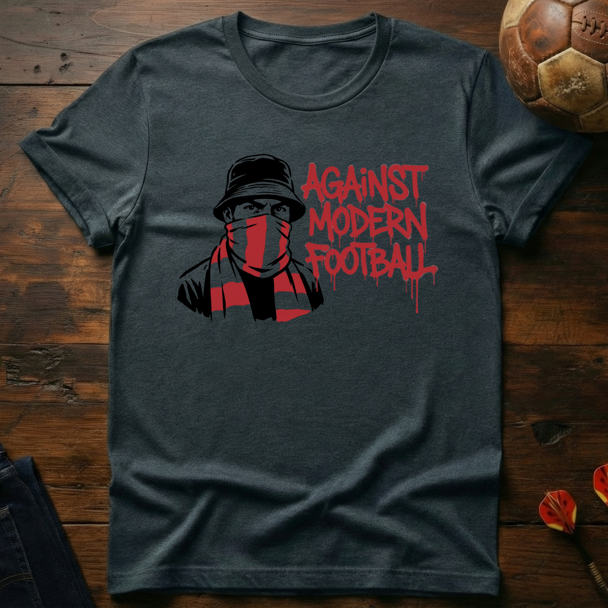Against Modern Football - Red T-Shirt