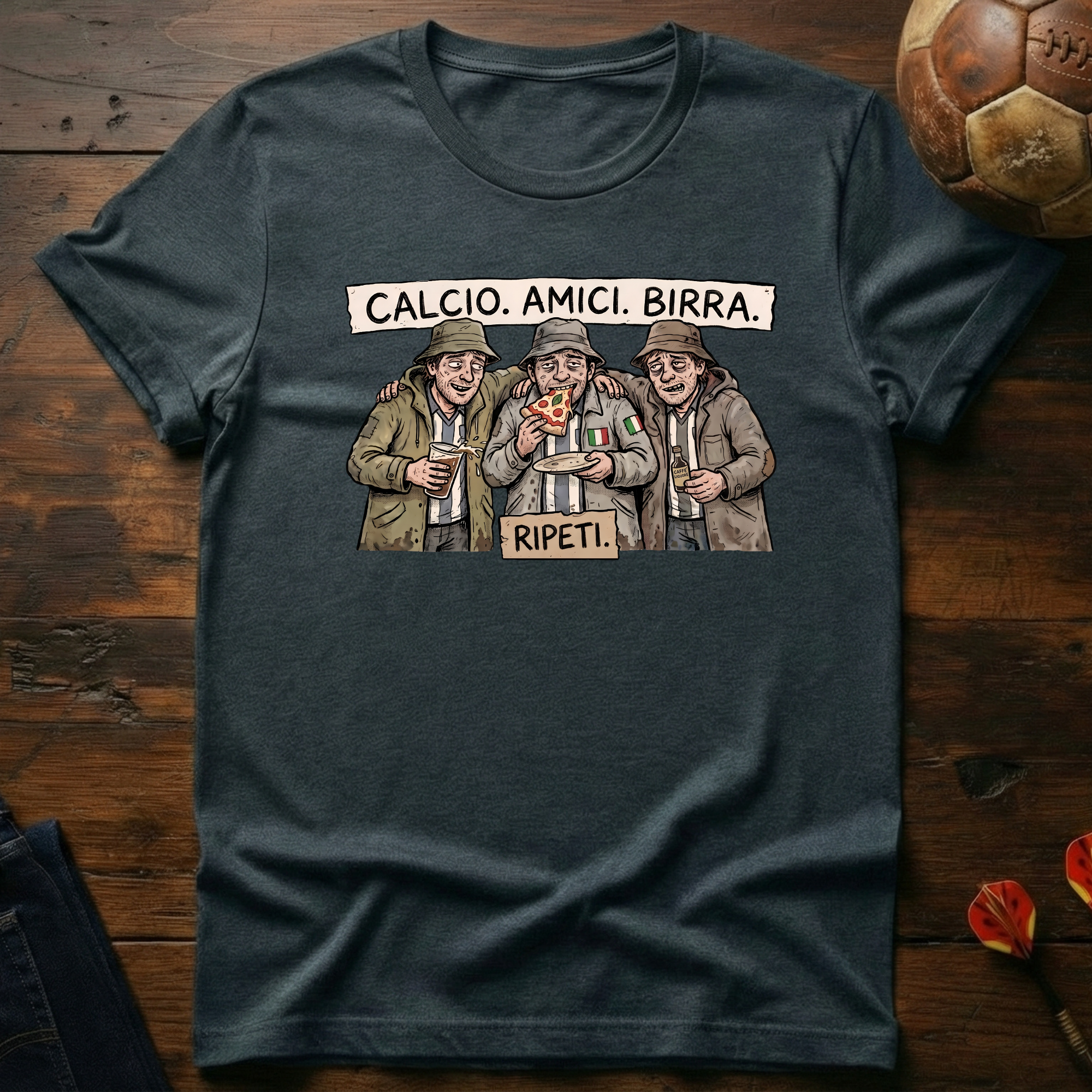 Calcio, Amici, Birra T-Shirt