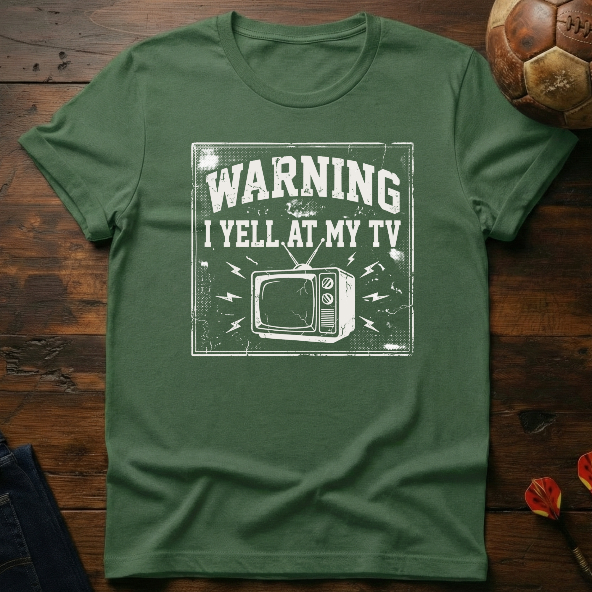 Warning: I Yell At My Tv T-Shirt