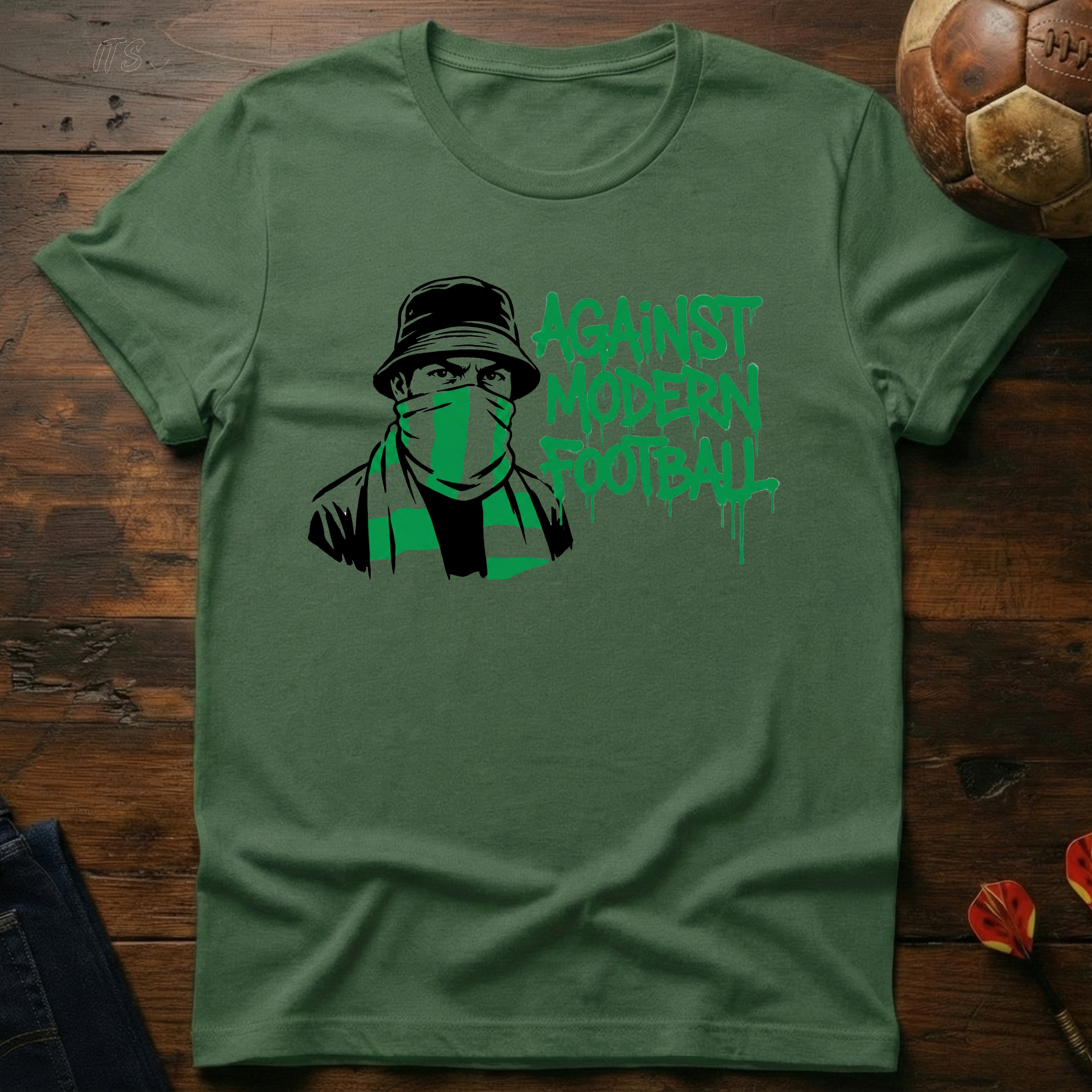 Against Modern Football - Green T-Shirt