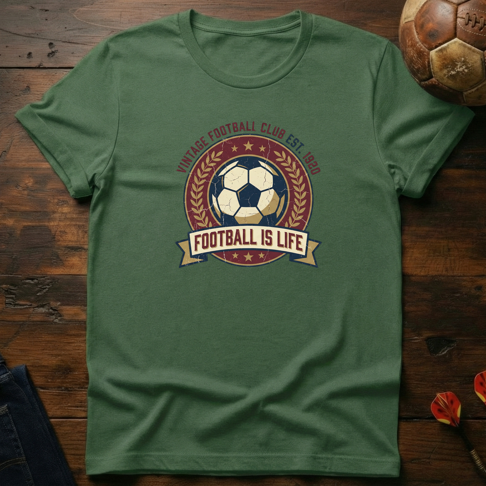 VIntage Football is Life T-Shirt