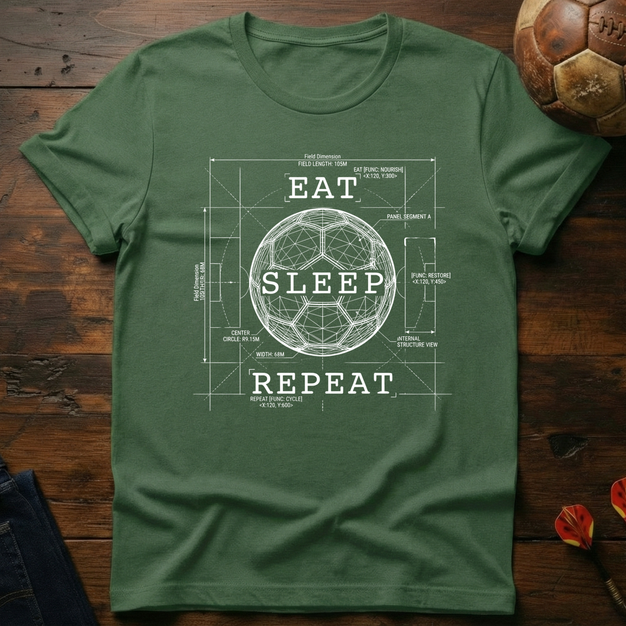 Eat Sleep Repeat Lines T-Shirt