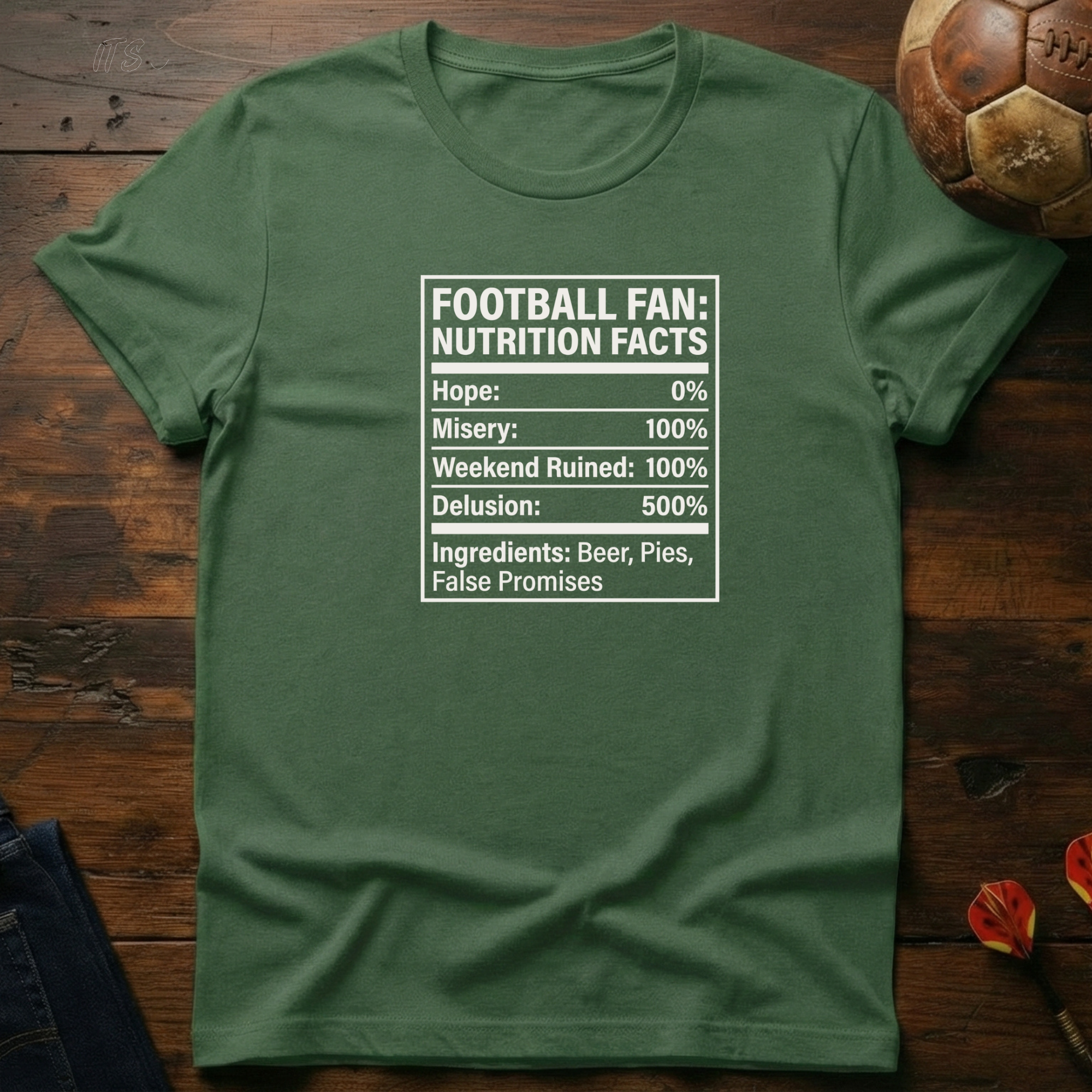 Football Fan Nutrition Facts T-Shirt