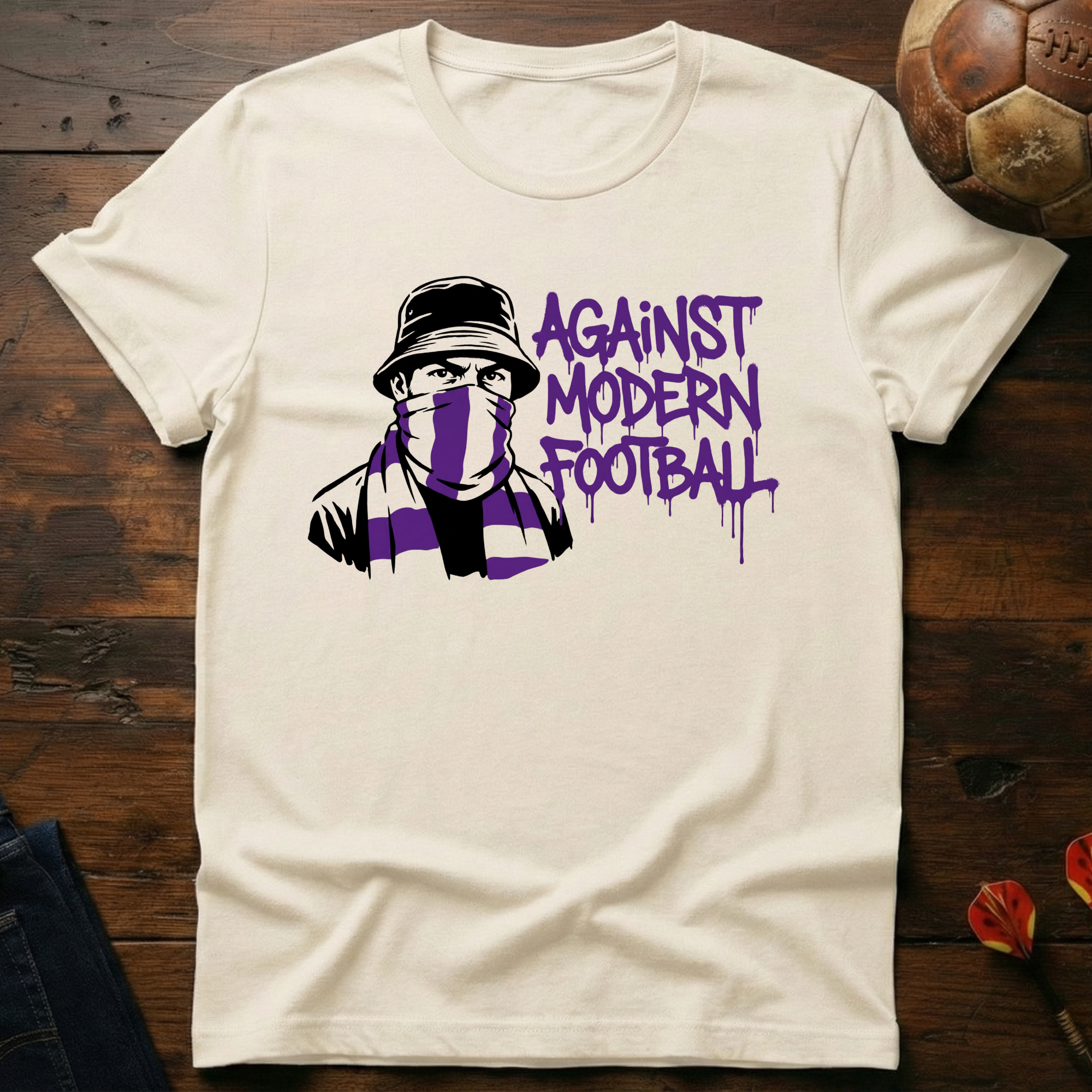 Against Modern Football - Purple T-Shirt