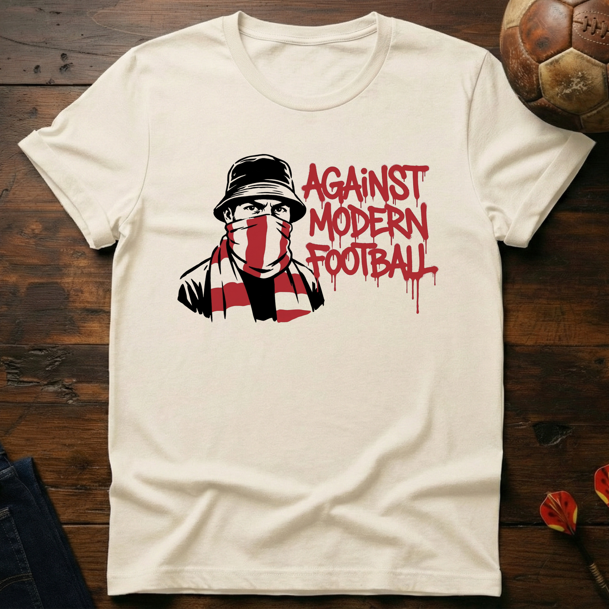 Against Modern Football - Red T-Shirt