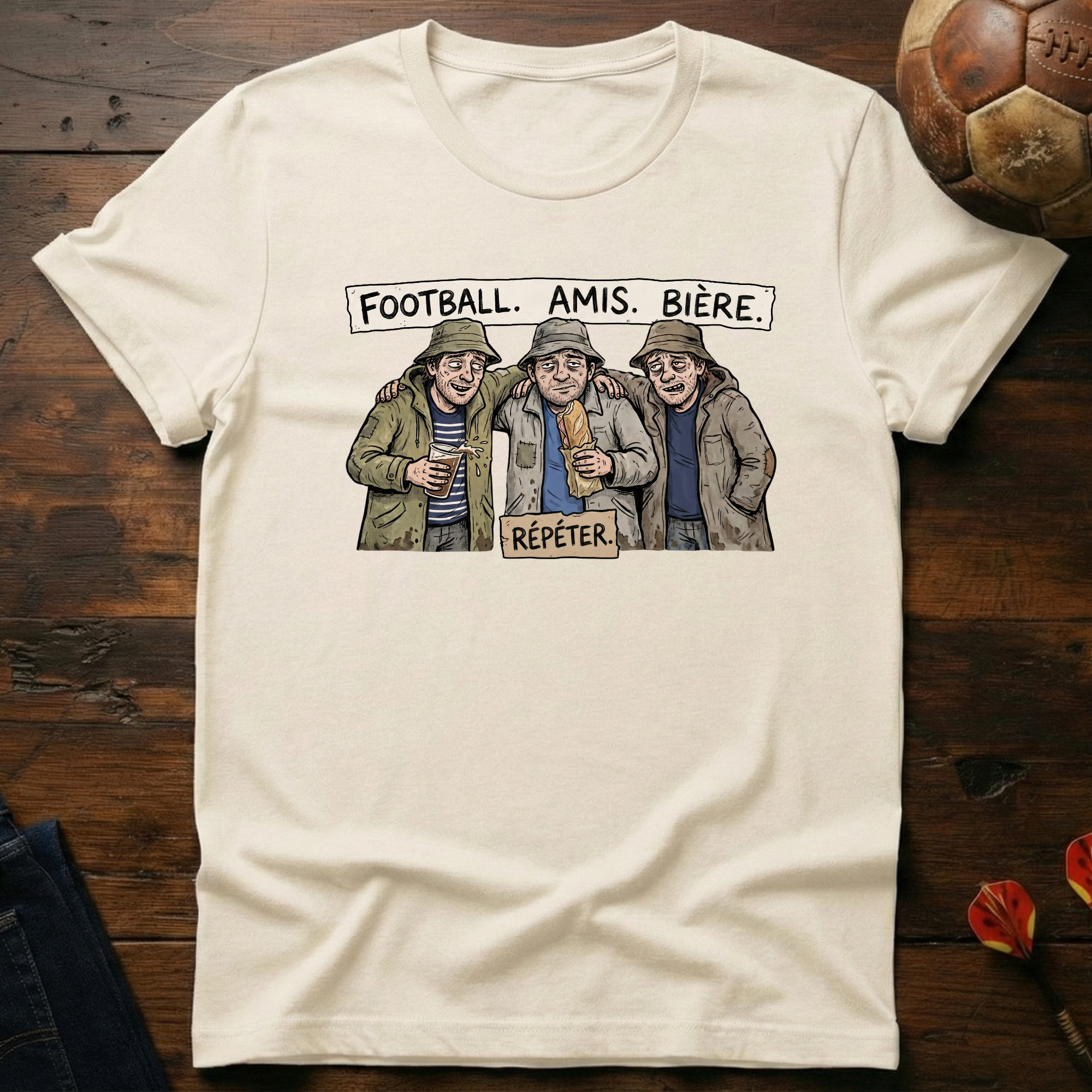 Football, Amis, Bière T-Shirt