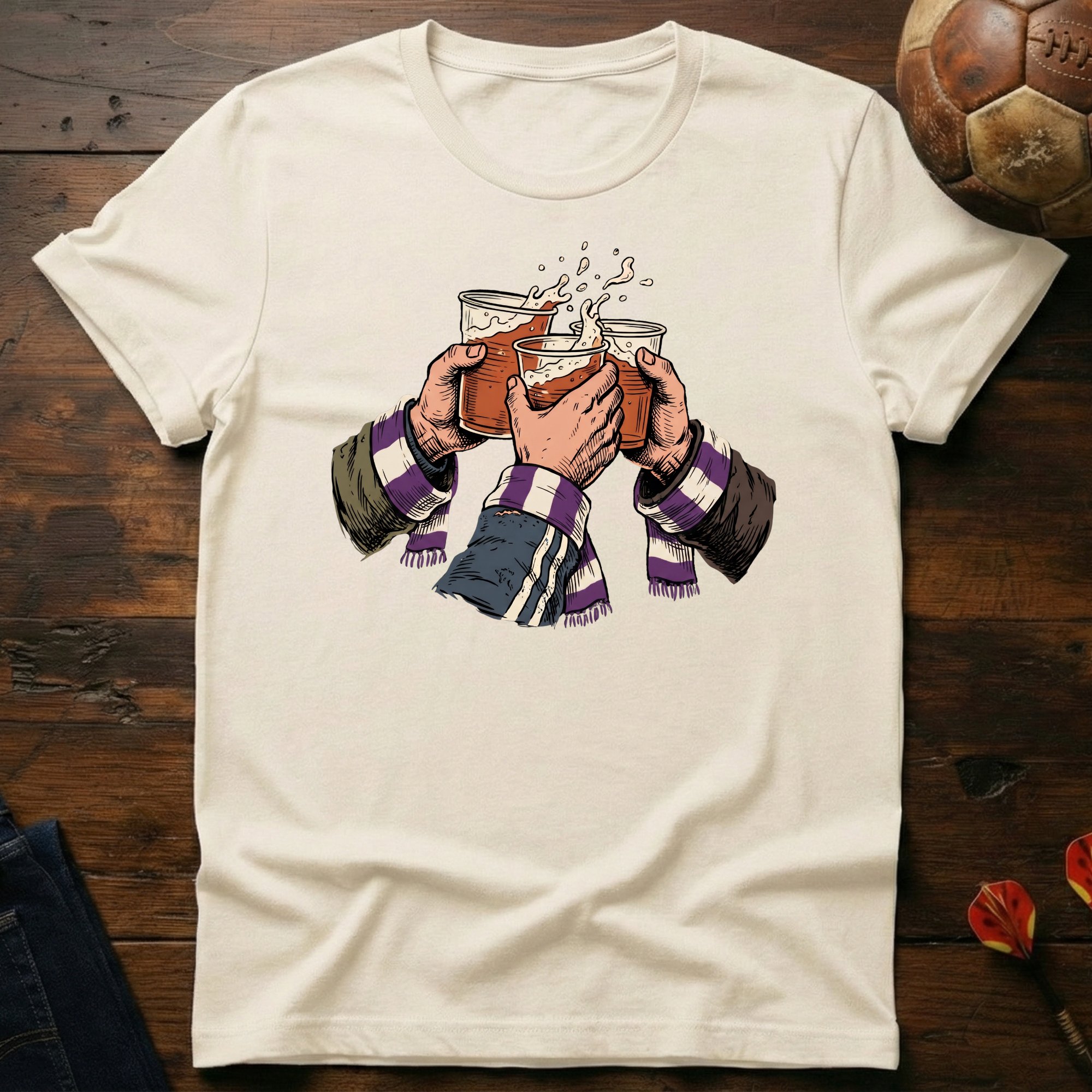 Cheers! Purple - White T-Shirt