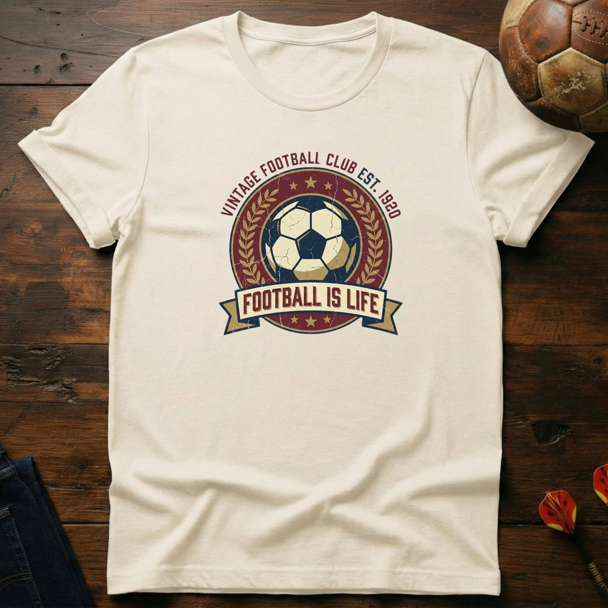 VIntage Football is Life T-Shirt