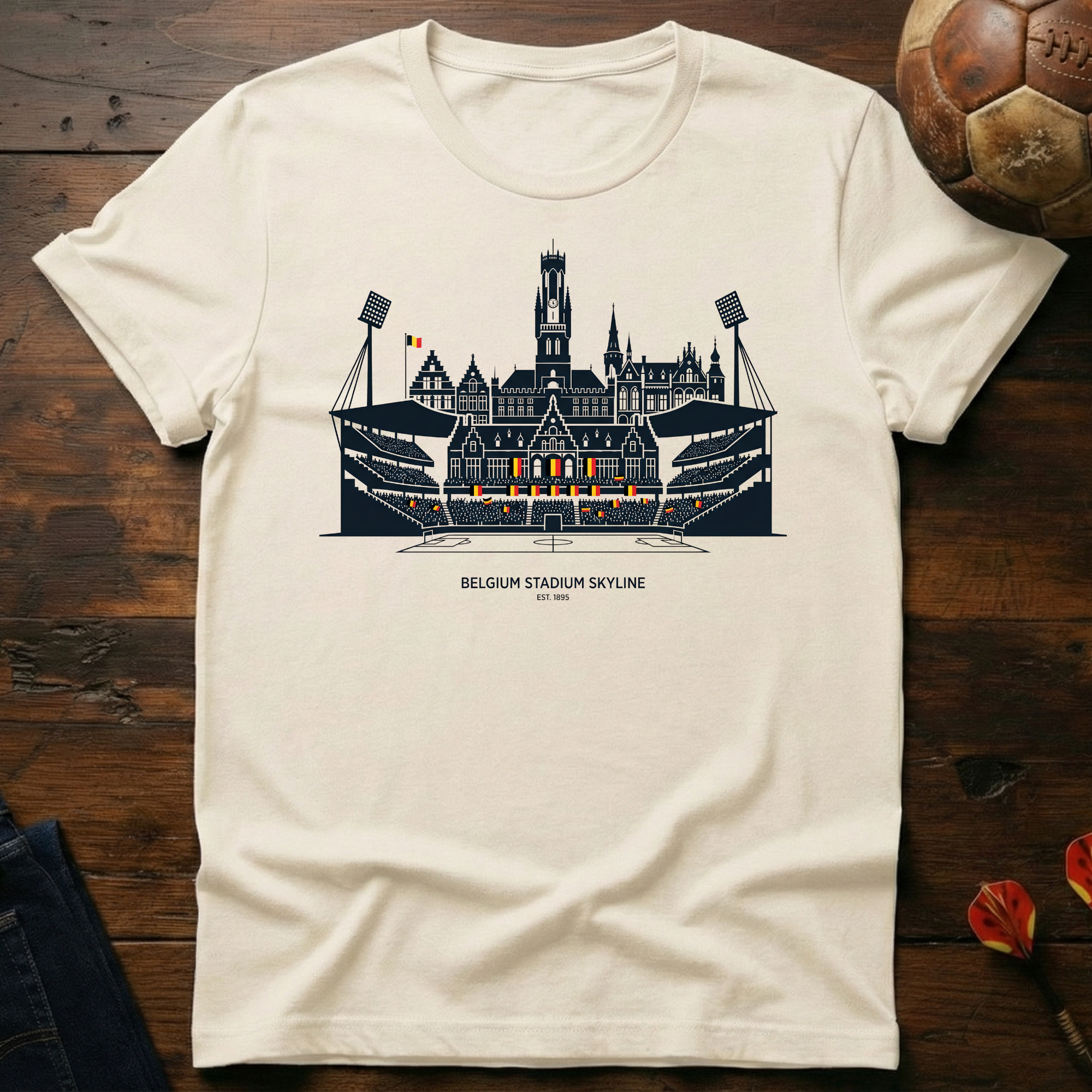Belgium Stadium Skyline T-Shirt