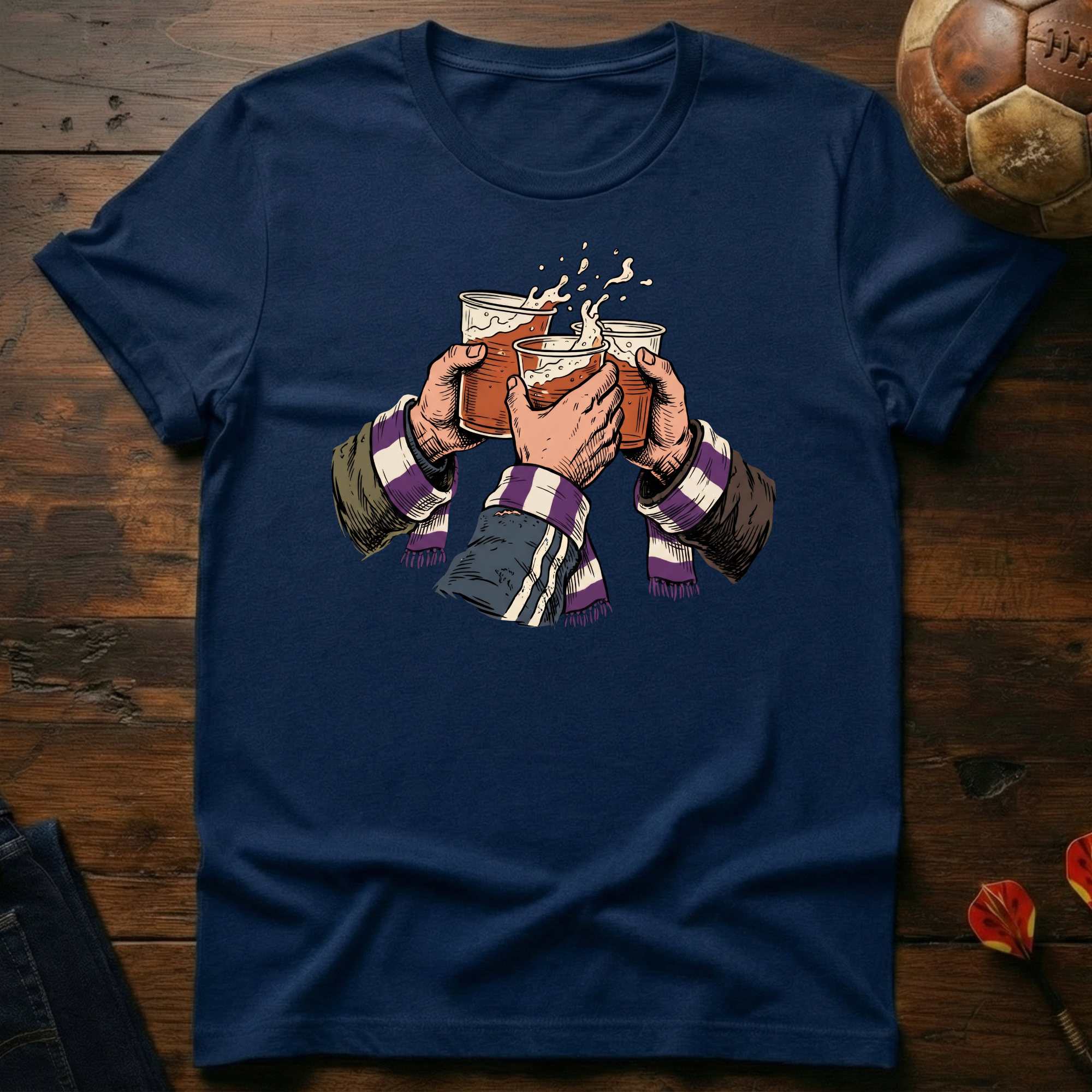 Cheers! Purple - White T-Shirt