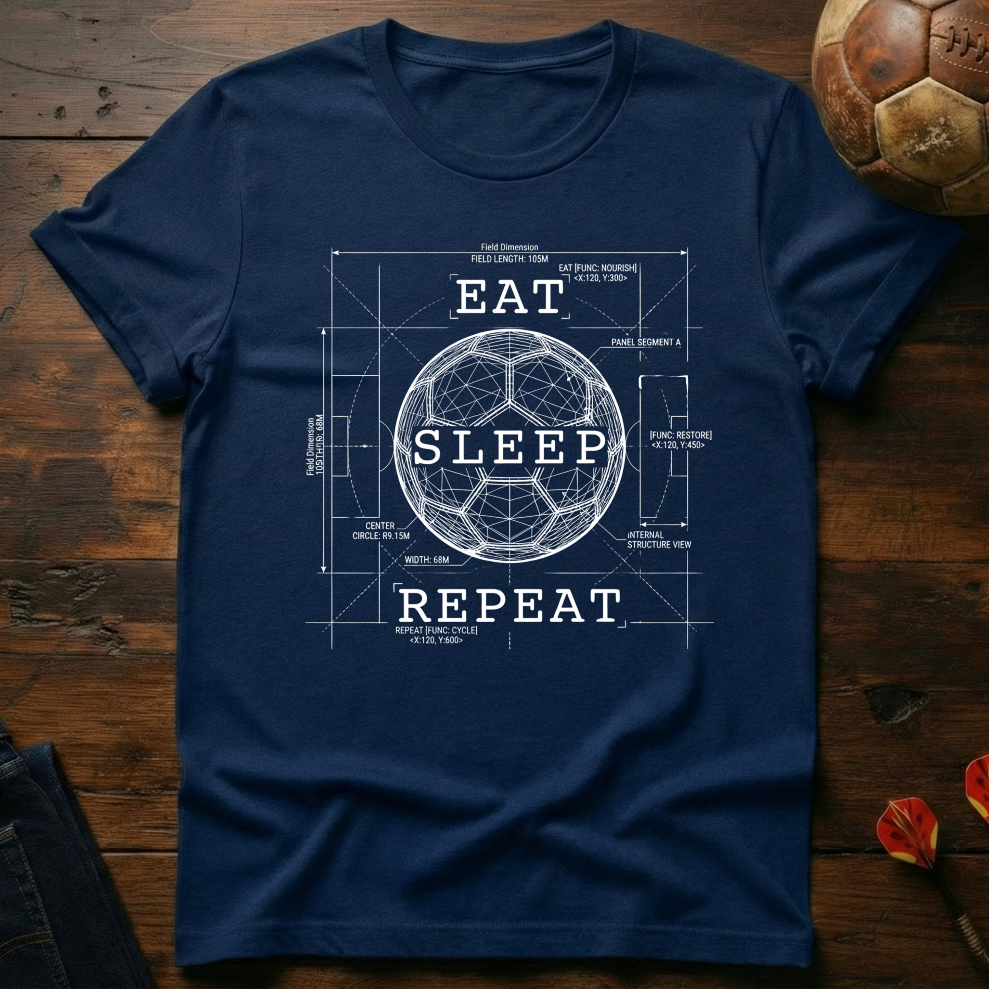 Eat Sleep Repeat Lines T-Shirt
