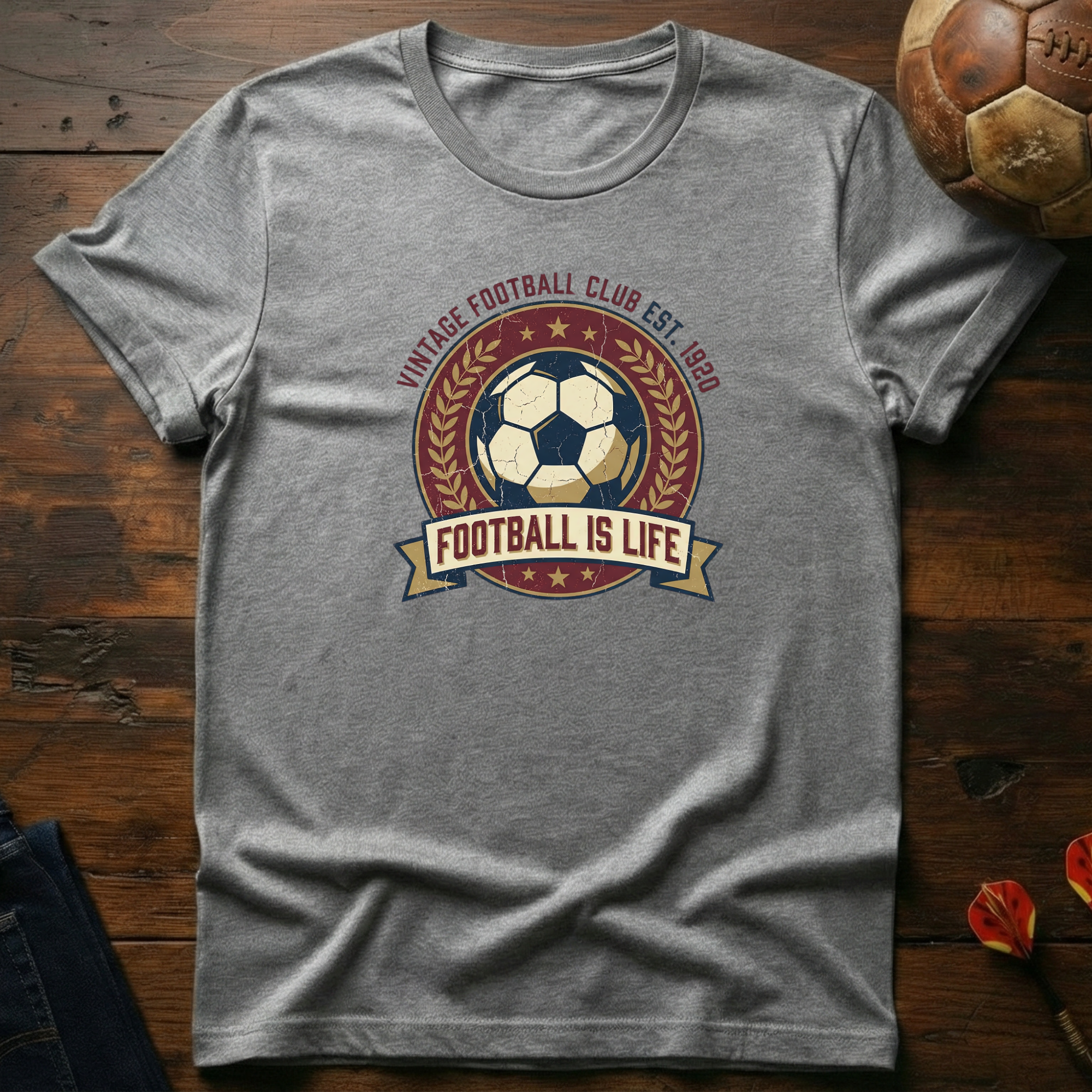 VIntage Football is Life T-Shirt