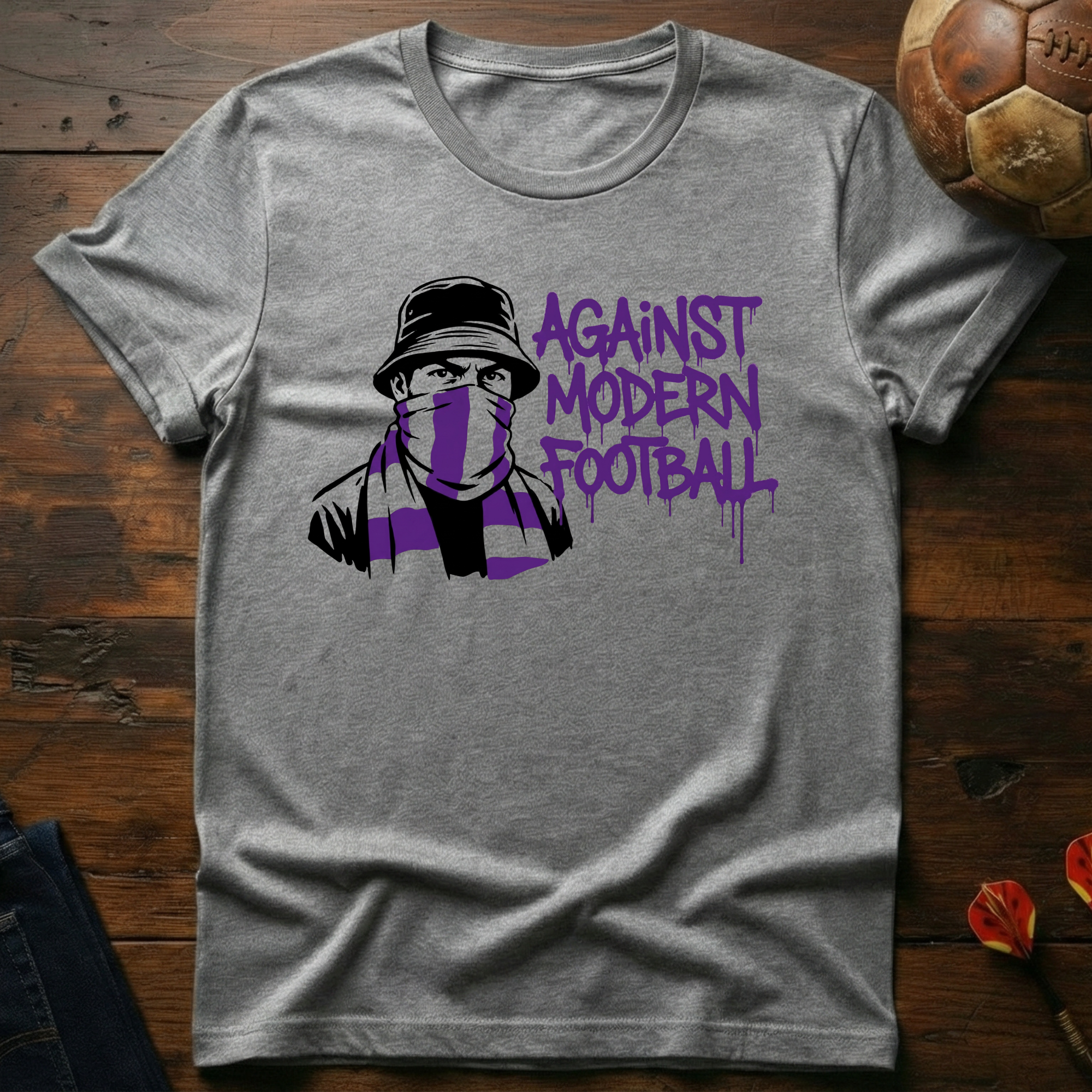 Against Modern Football - Purple T-Shirt