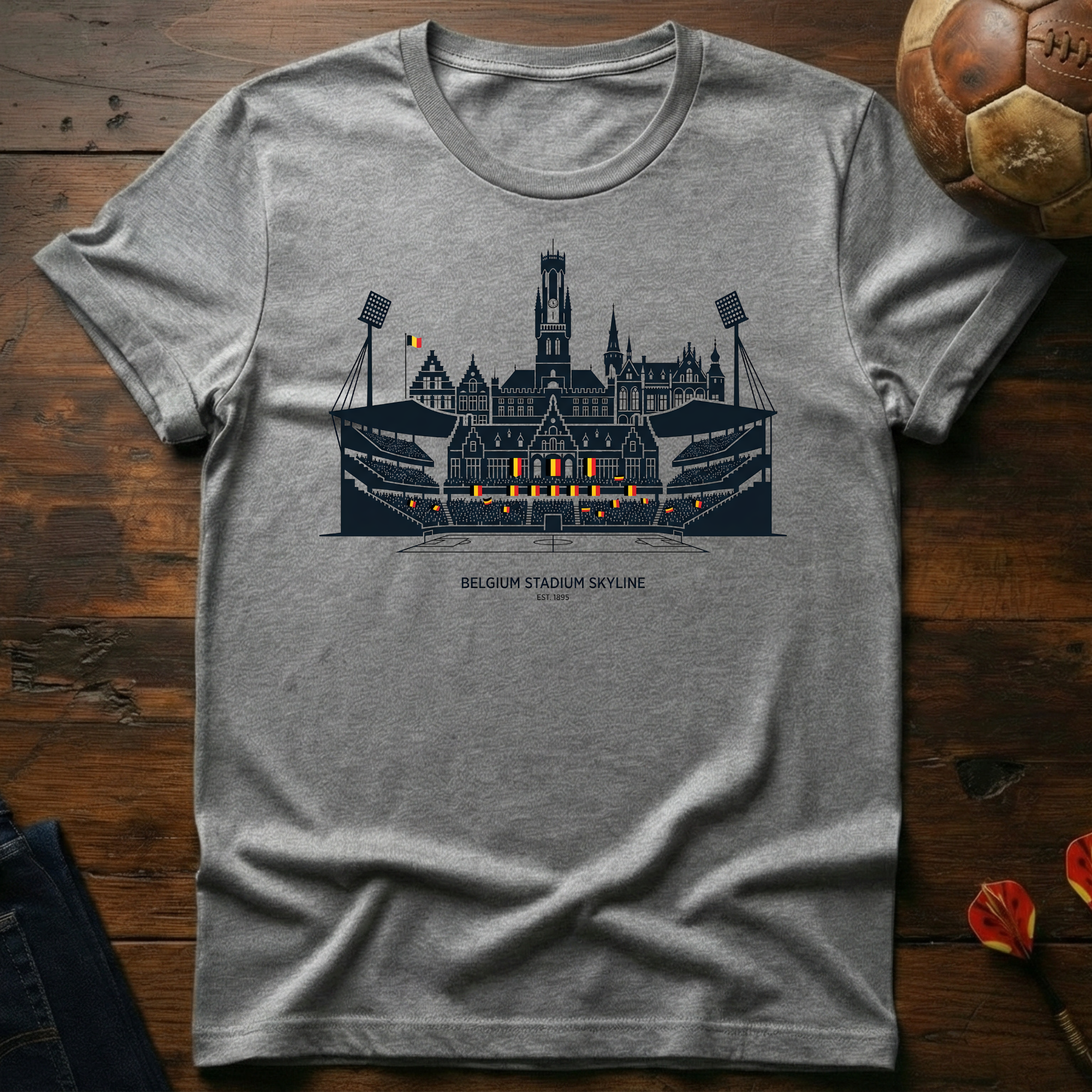 Belgium Stadium Skyline T-Shirt
