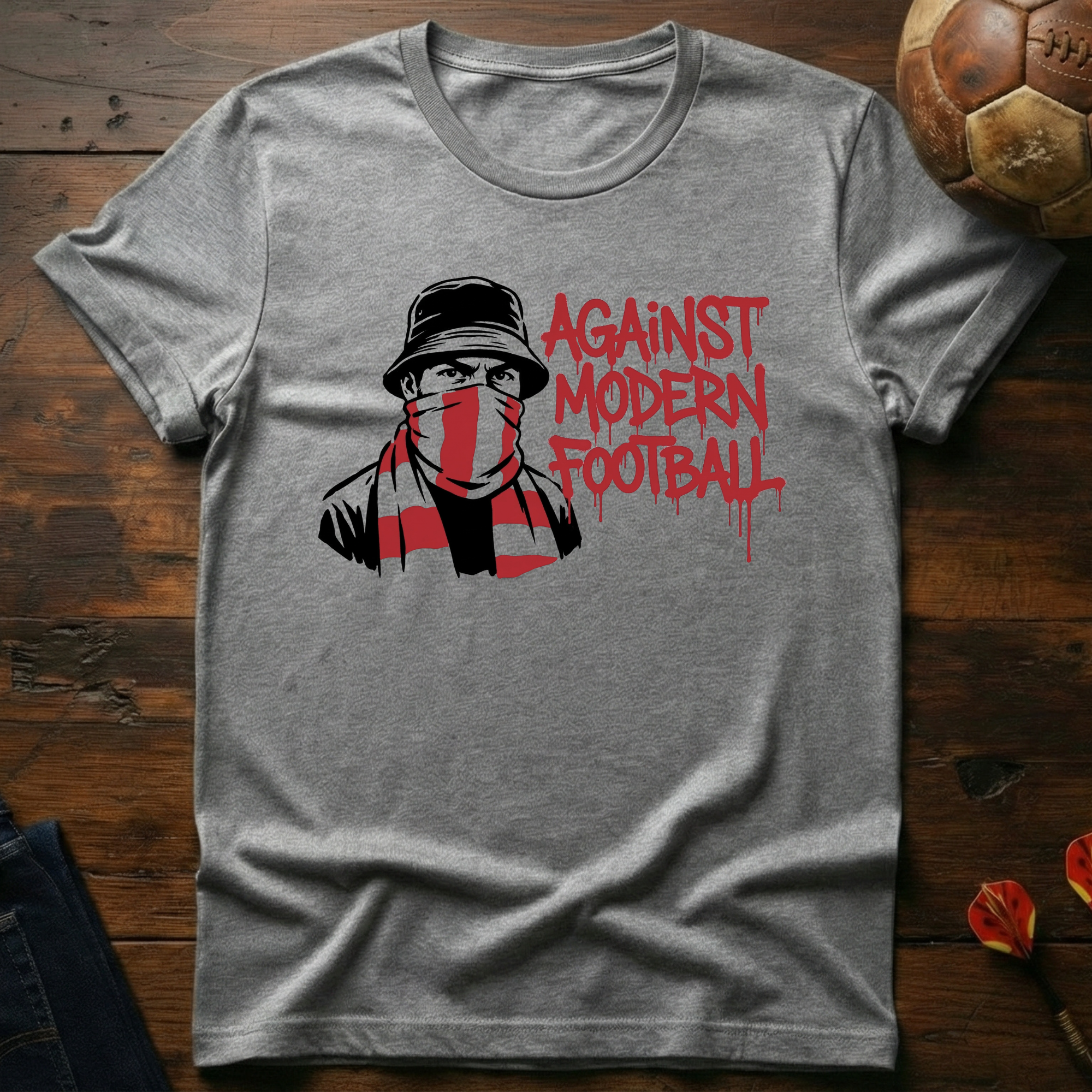 Against Modern Football - Red T-Shirt