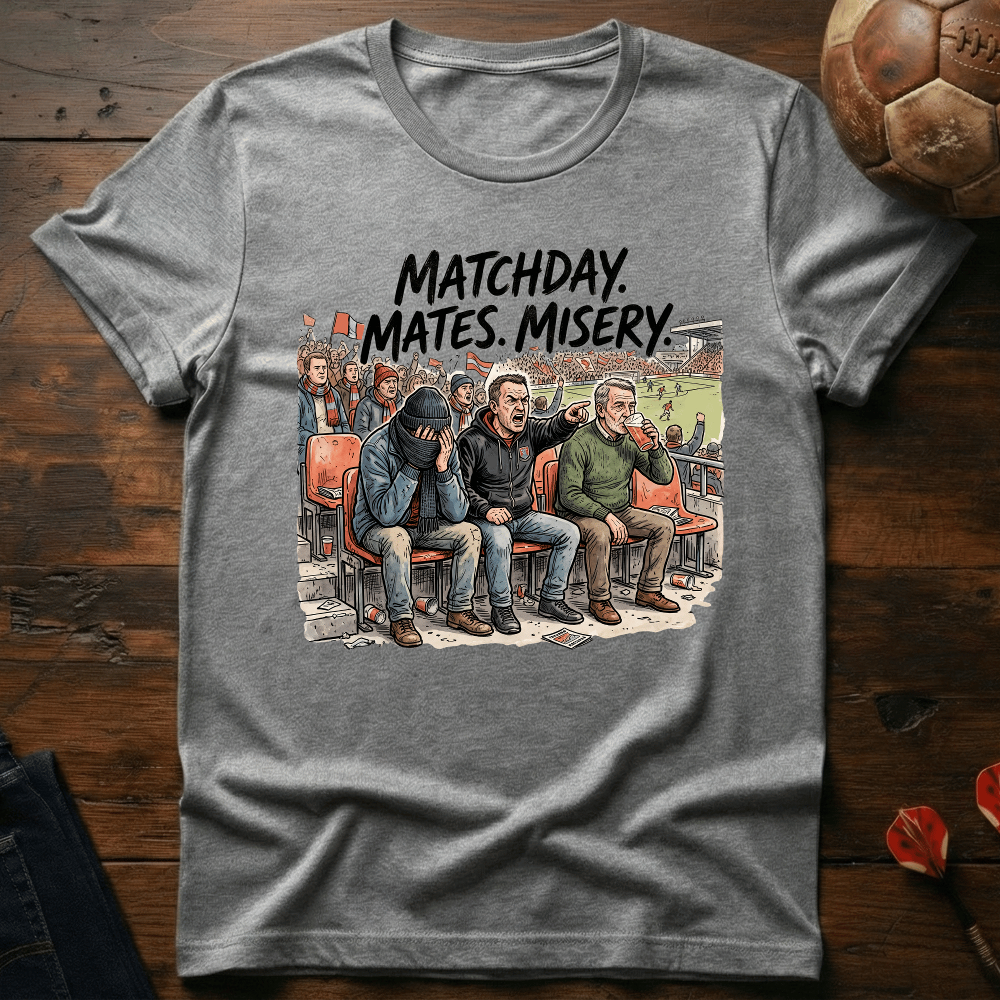 Matchday, Mates, Misery T-Shirt