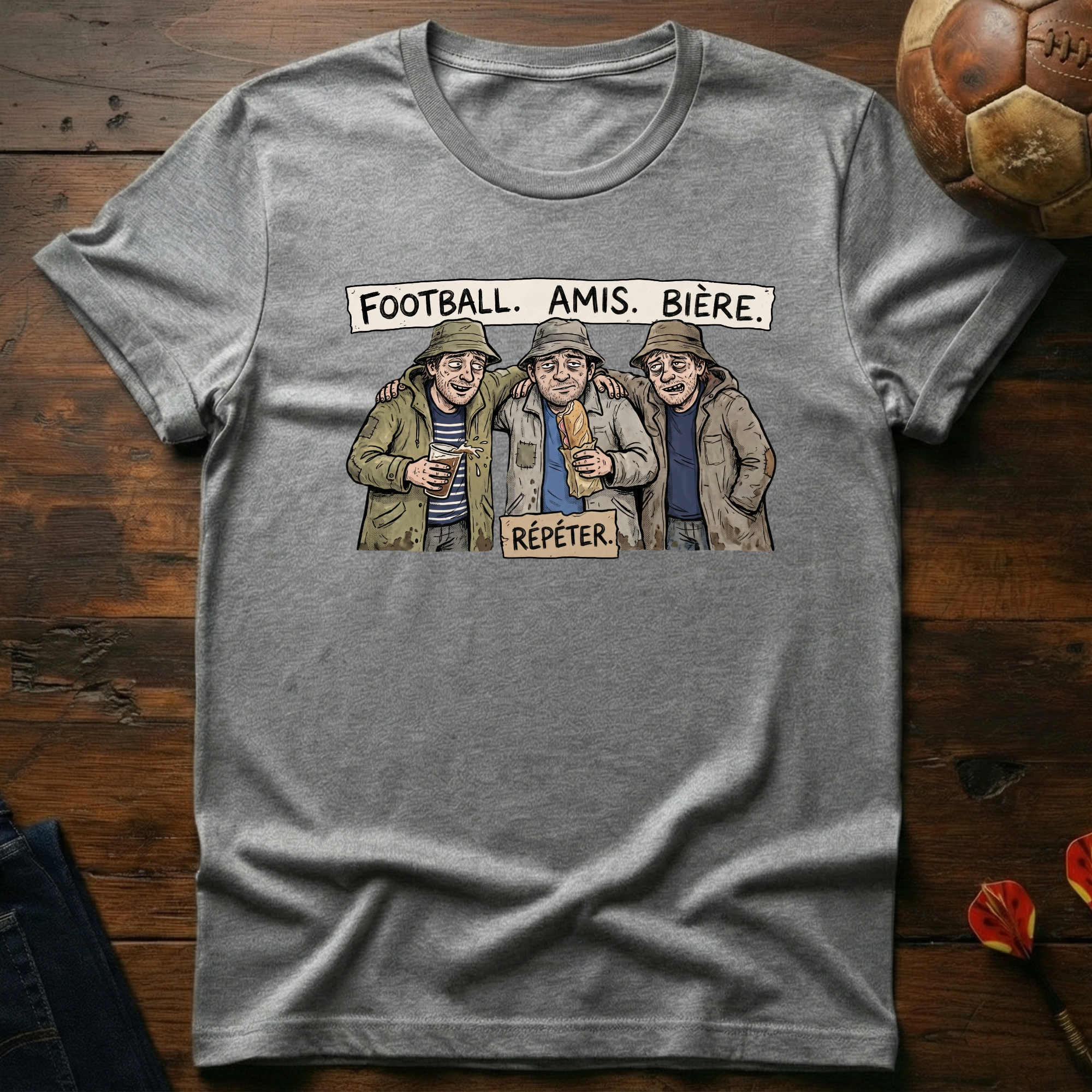 Football, Amis, Bière T-Shirt