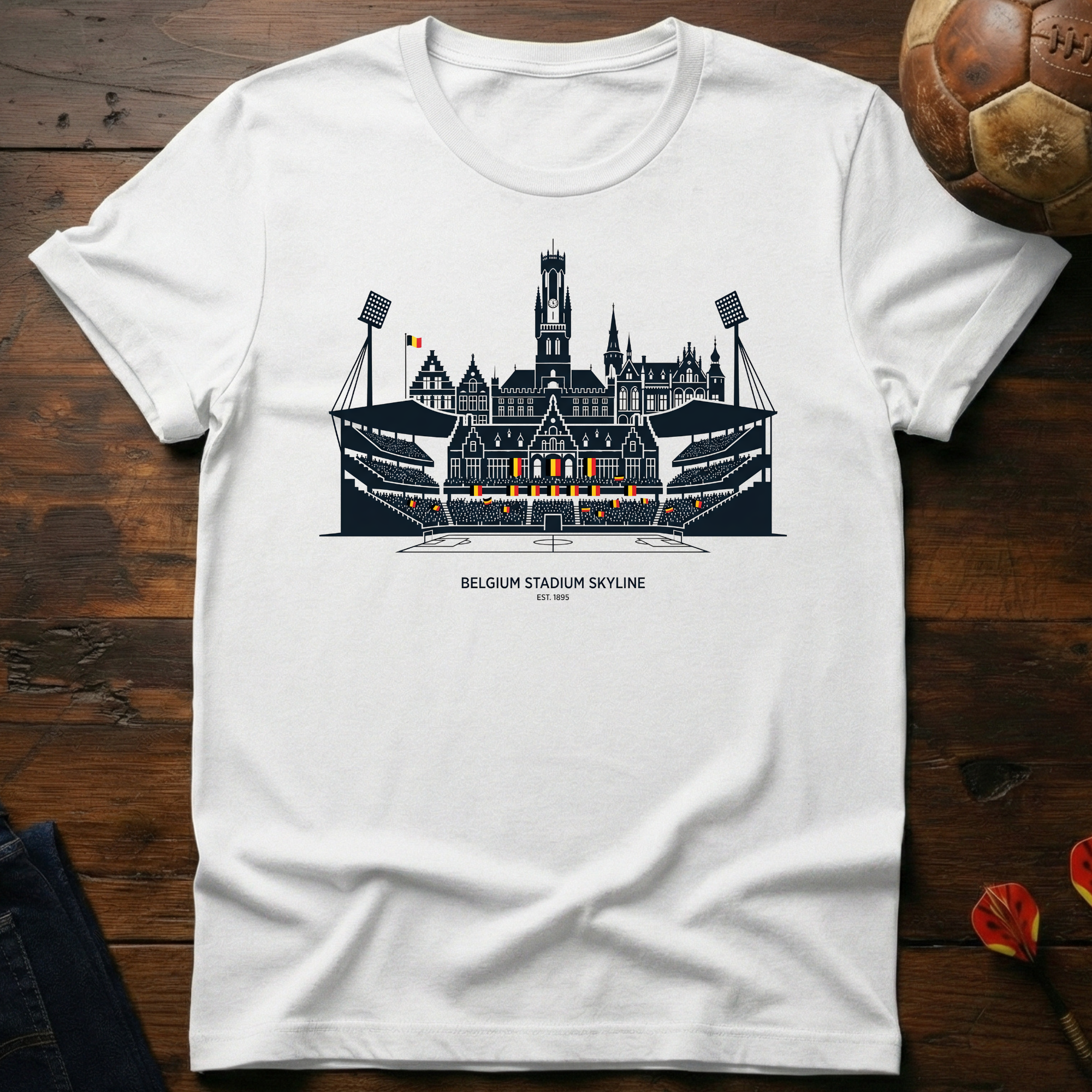 Belgium Stadium Skyline T-Shirt