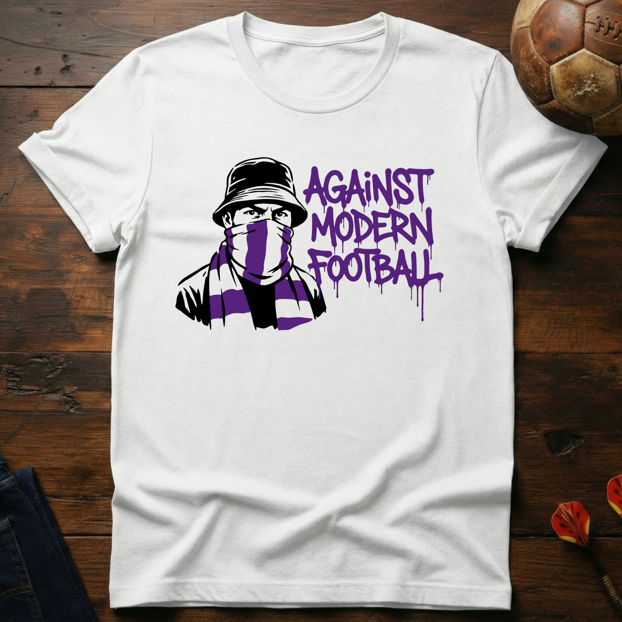 Against Modern Football - Purple T-Shirt