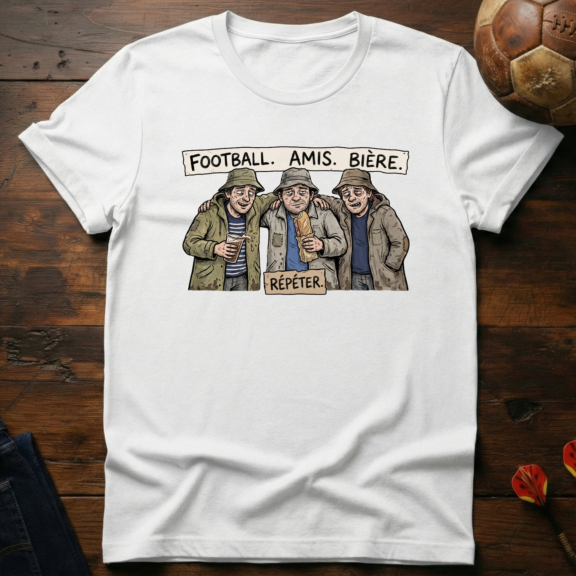 Football, Amis, Bière T-Shirt