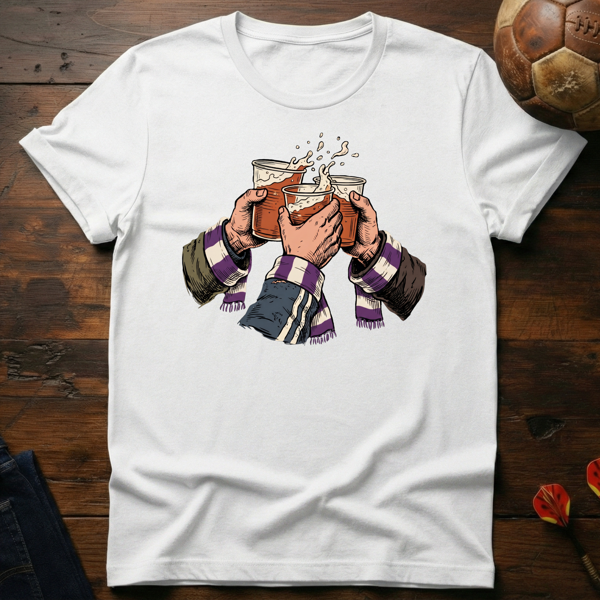 Cheers! Purple - White T-Shirt