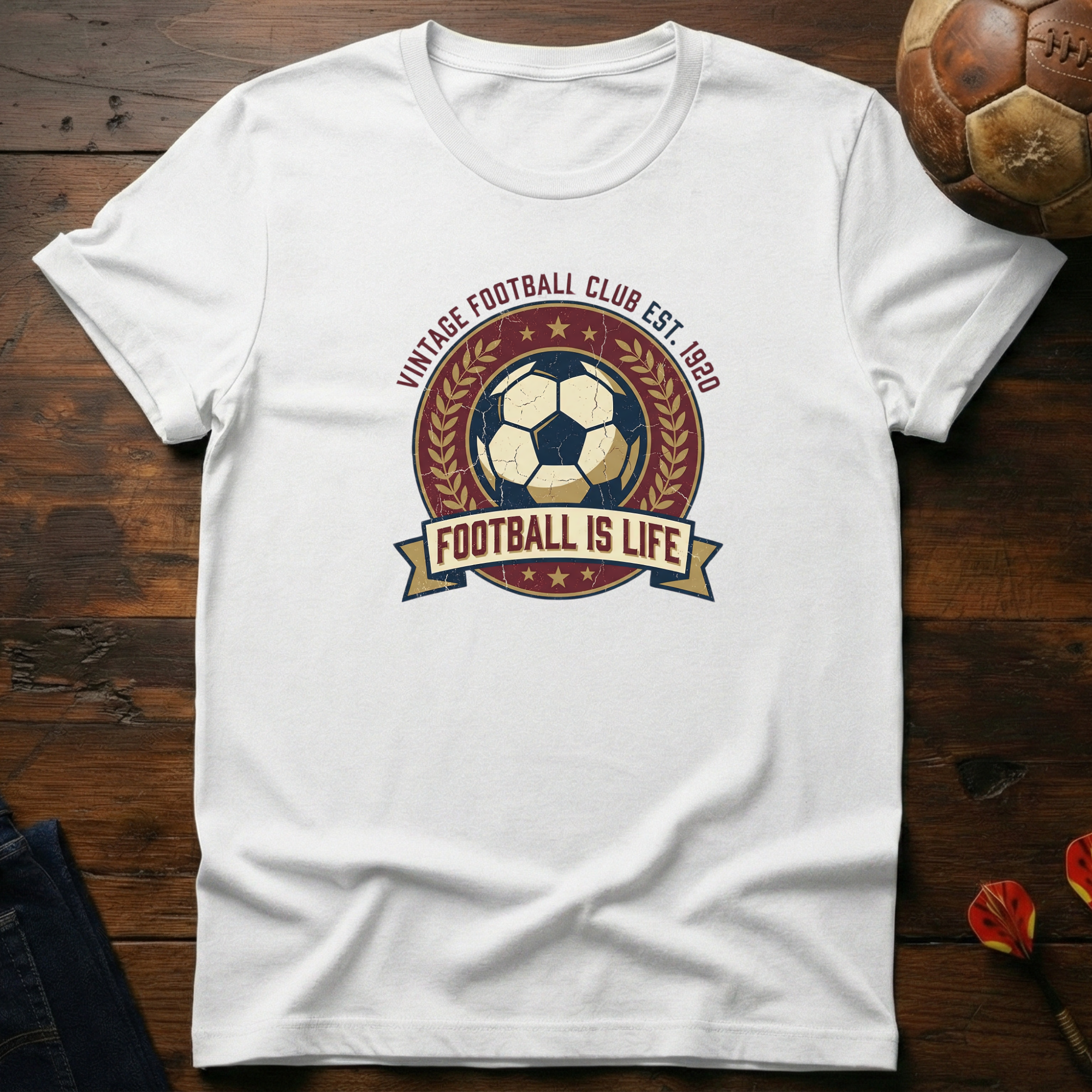 VIntage Football is Life T-Shirt