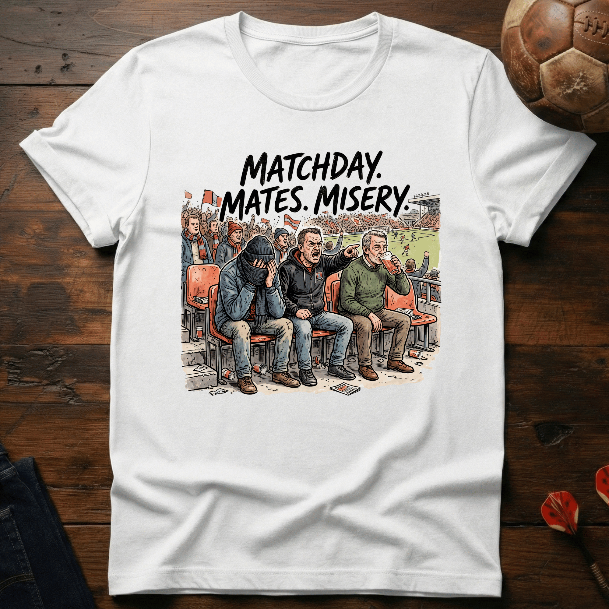 Matchday, Mates, Misery T-Shirt